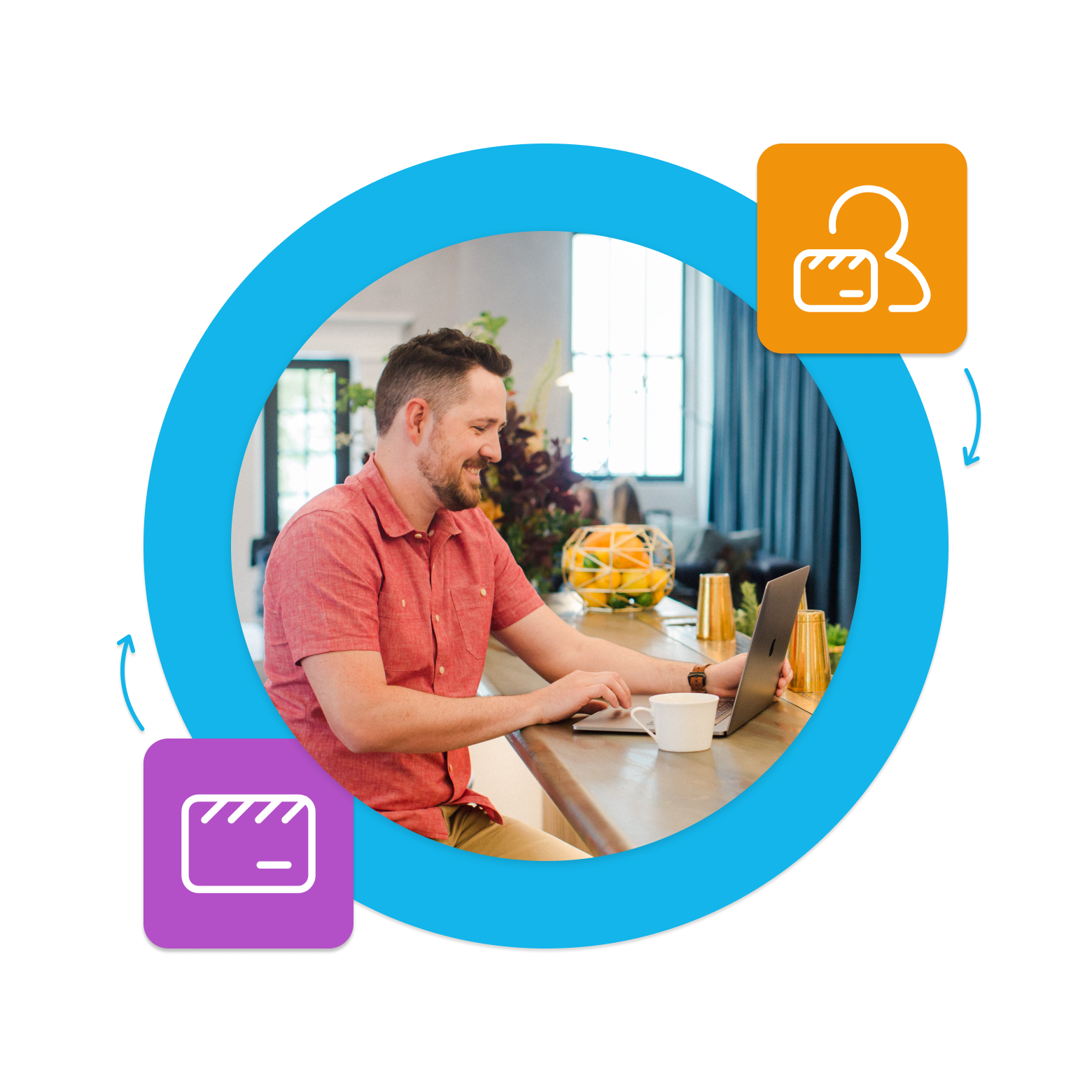 A business owner uses a third-party payroll app on their laptop for paying employees.